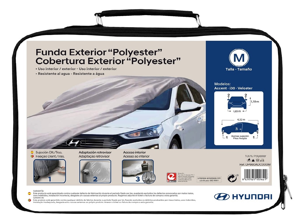 Funda Exterior Cubre Coche Adaptable talla M