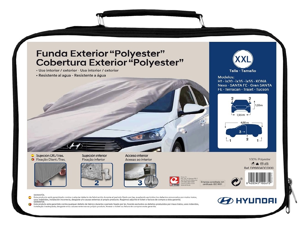 Funda Exterior Cubre Coche Adaptable talla XXL