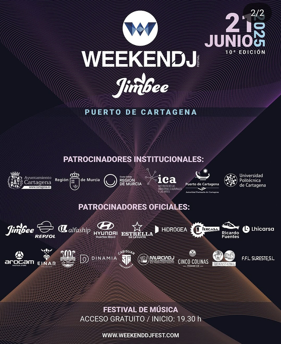 Cartel de Weekend Dj Festival, patrocinadores