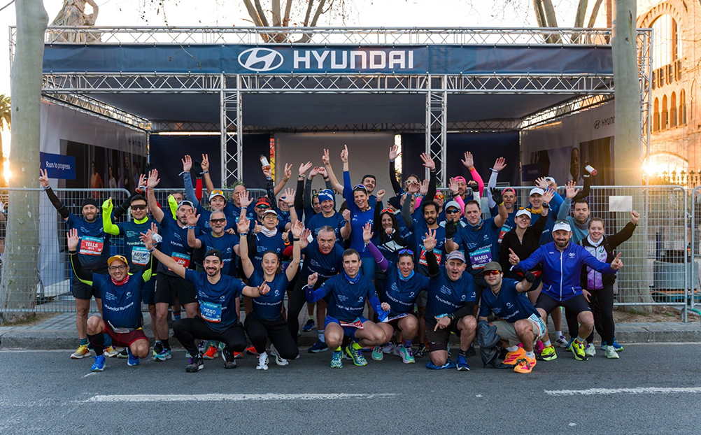 Equipo Hyundai Runners en la TotalEnergies Media Maratón Ciudad de Málaga