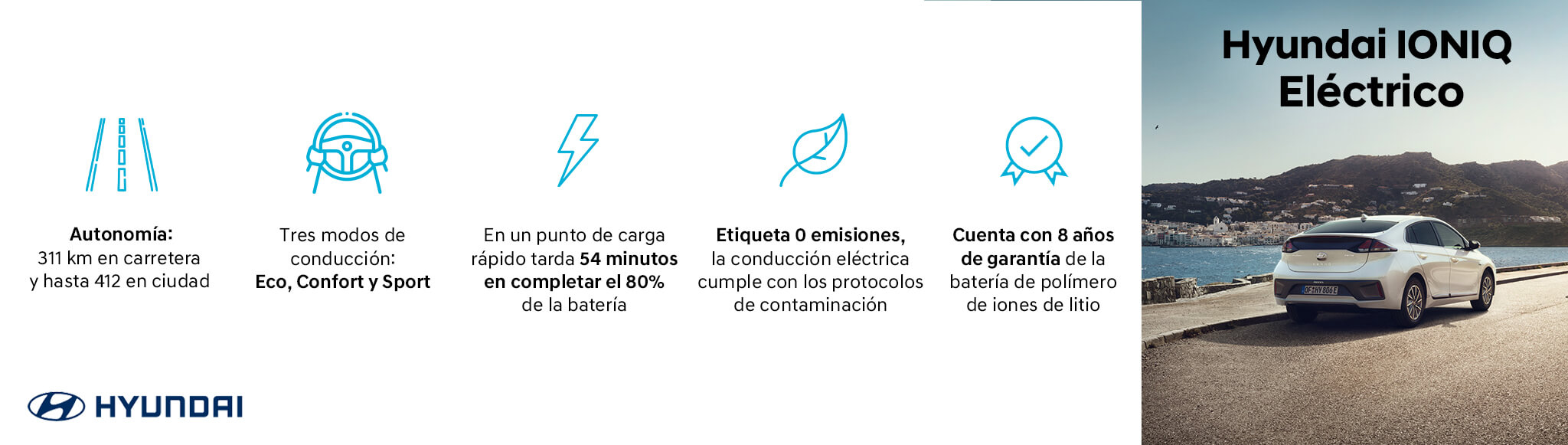 Carácterísticas del Hyundai IONIQ Eléctrico