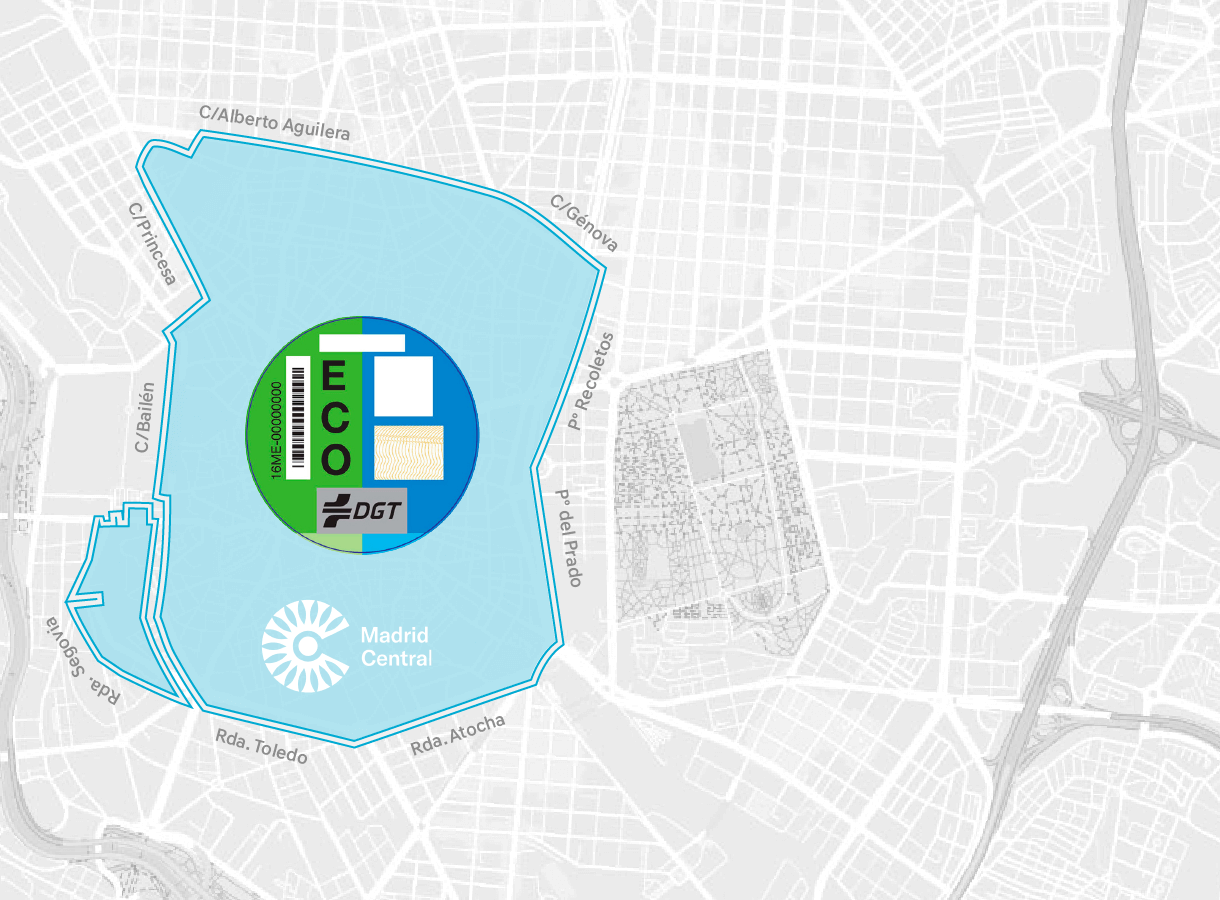 Mapa de Madrid Etiqueta ECO Mapa de Madrid Etiqueta ECO