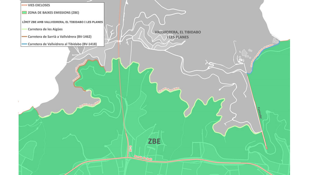 Zona delimitada Barcelona ZBE